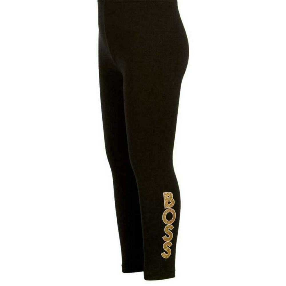 Girls Luv Pink White 'Boss' Sweatshirt & Black 'Boss' Leggings Size 4 NWT - Picture 5 of 10